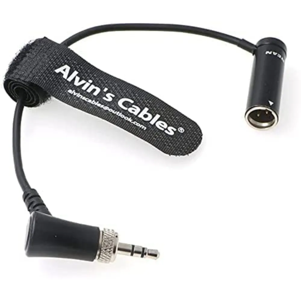 

Alvin's Cables Low Profile TA3M Mini XLR 3 Pin Male to Lock 3.5mm TRS Audio Cable for Sennheiser-EK-100 G4/G3 to BMPCC 4K/6K