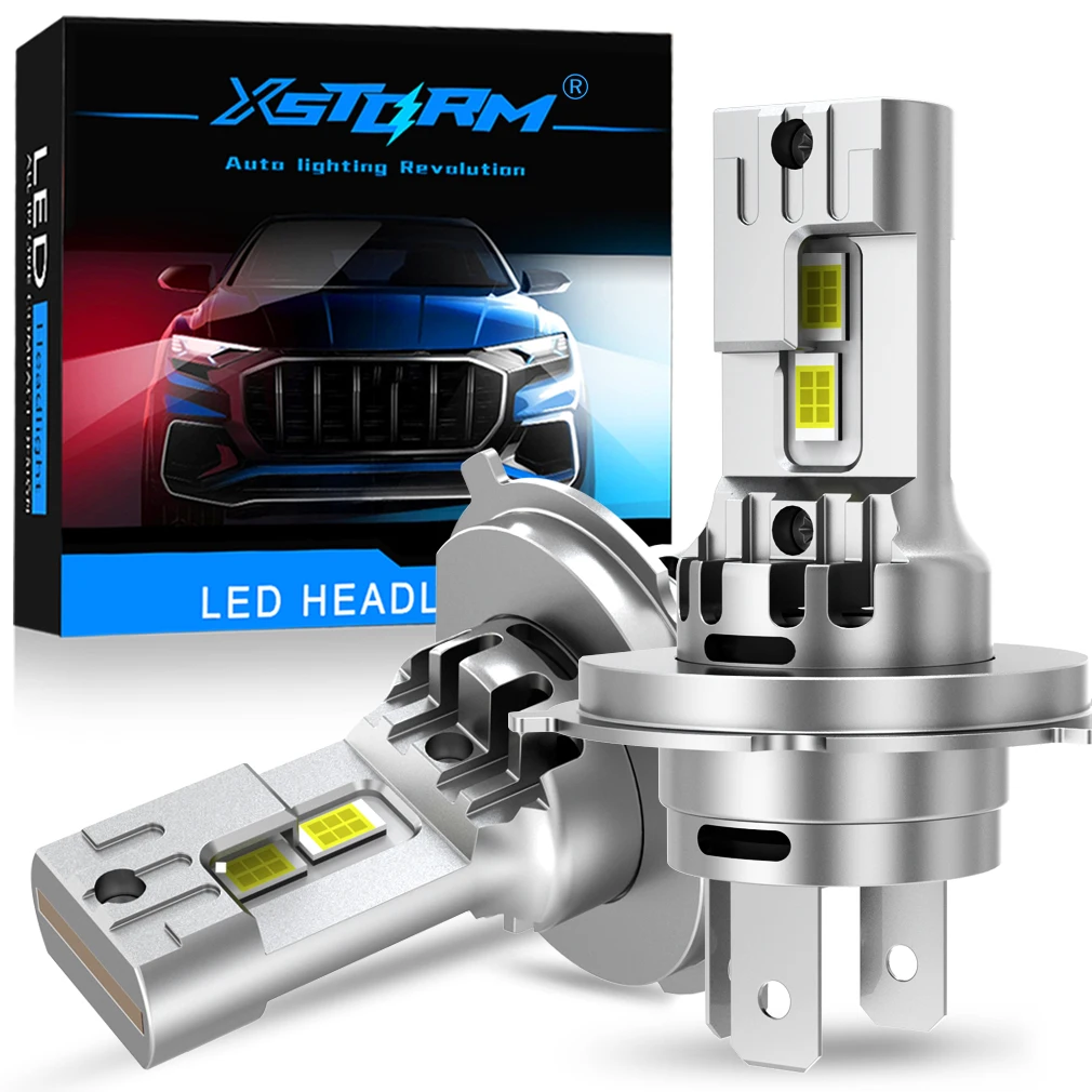 XSTORM H4 9003 HB2 LED Headlight Bulbs Canbus High Low Beam Car Light Turbo Led Diode Lamp Auto Motorcycle 20000LM 12V 6500K