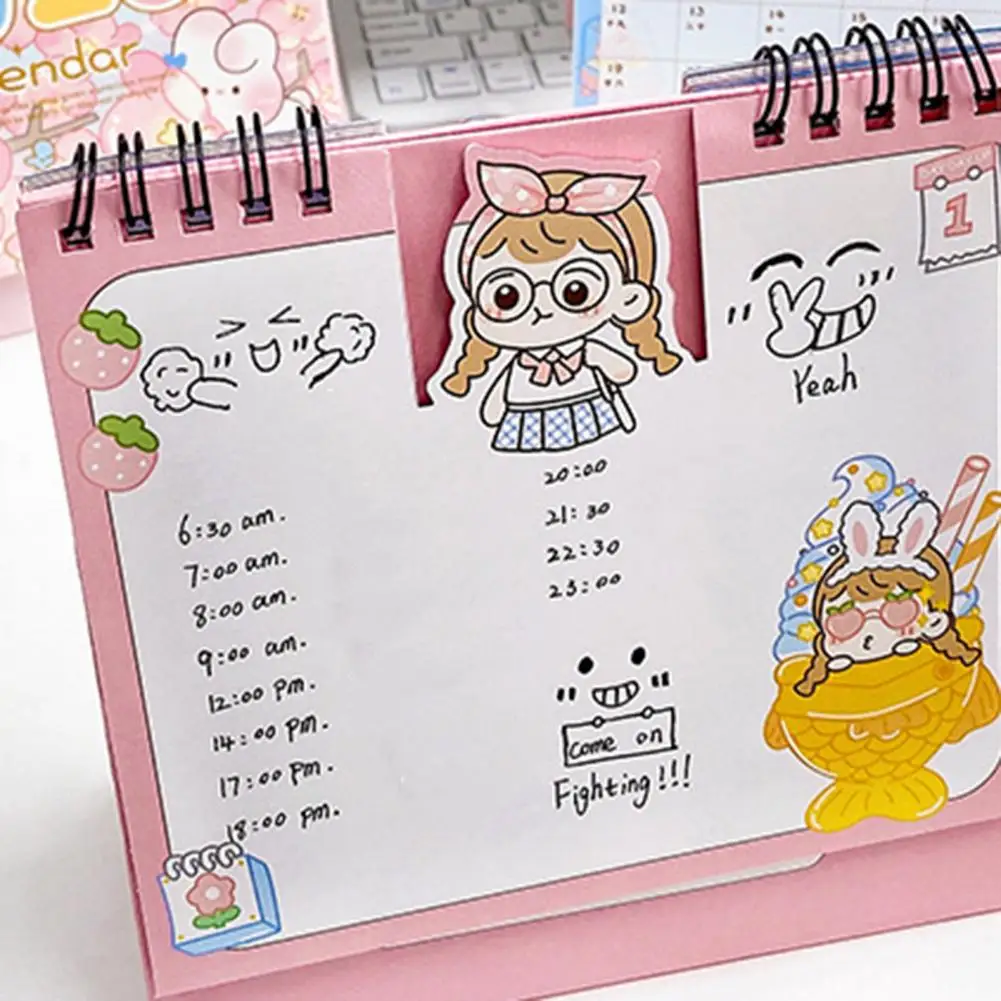 Desk Calendar Planner  Durable Hot Stamping Triangular Base  2022-2023 Student Calendar Planner Office Supplies