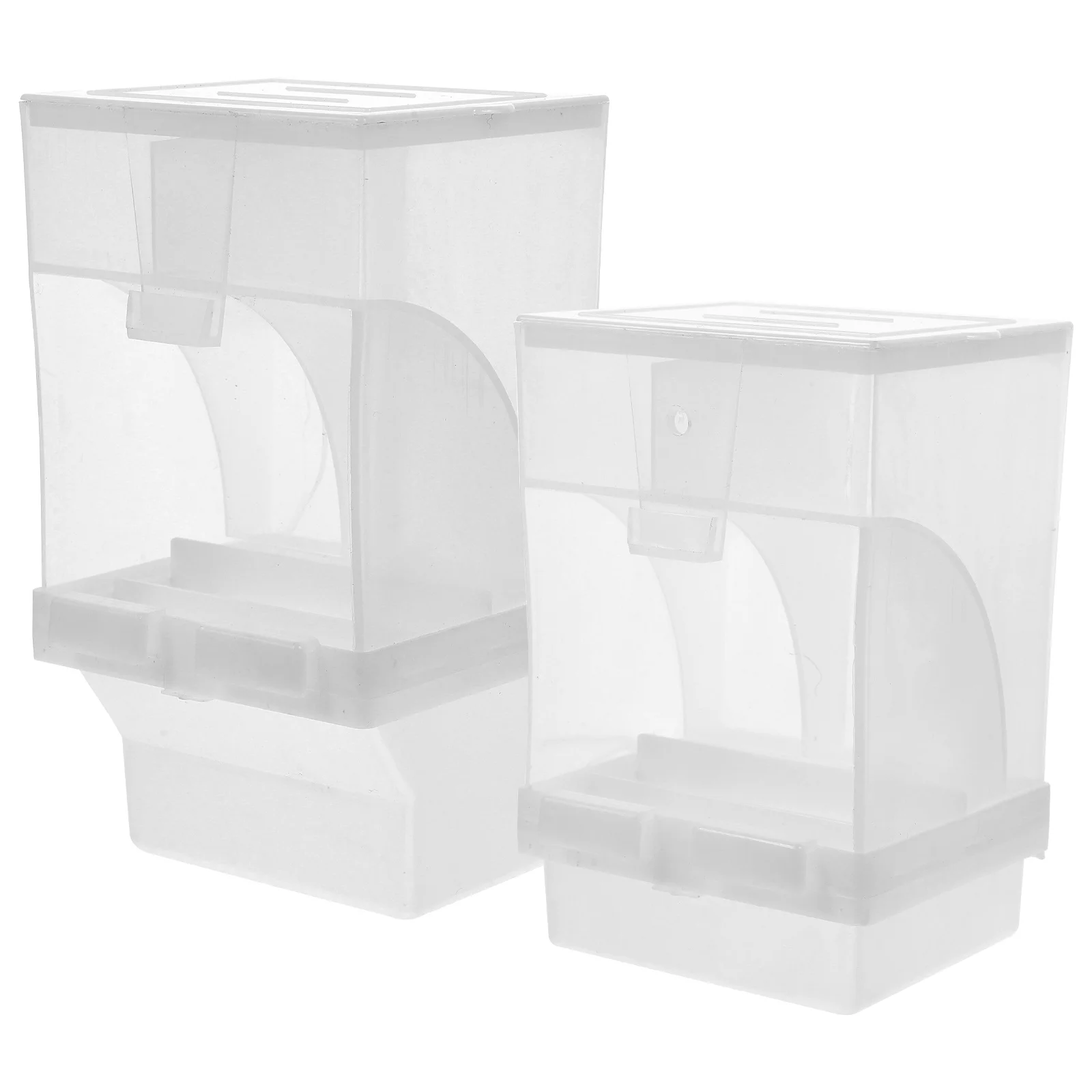 

2 pcs Automatic Feeder 440Ml Hook Screw Mount Pet Food Dispenser For Birds Rabbits Hamsters Portable Feeding Cup Animal Cage