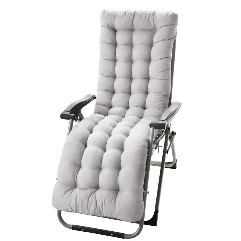 Autumn Winter Recliner Deck Chair Sun Lounge Cushion Thickened Double-sided Available Rocking Chair Folding Chaise Cushion