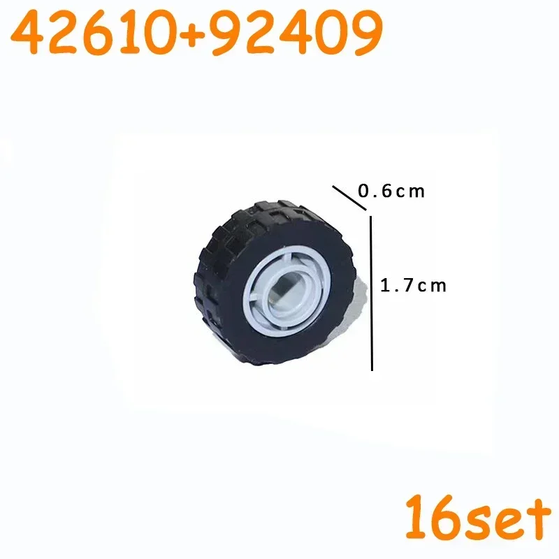 93593 93594 42610 50951 92409 Technical Tire Wheel Cross Hole Set Car Truck Wheels Hub Bricks MOC Motorcycle Building Blocks Toy image 3