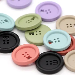 4Holes 15/25mm Round Colorful Resin Buttons For Clothes Cute Women Kid Coat Jacket Handmade Decoration Creative Button Wholesale