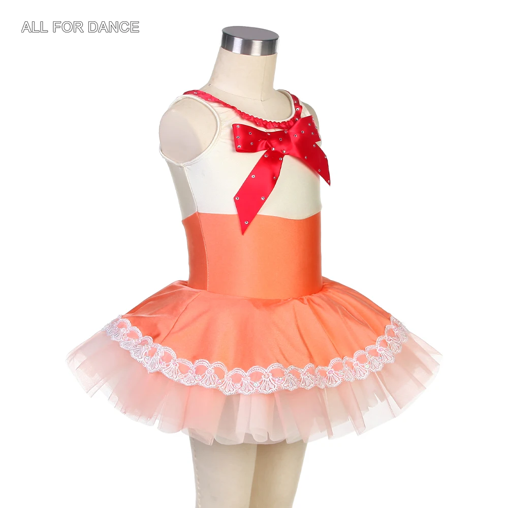 22537 Spandex Lijfje Meisjes Ballet Dans Kostuum Platter Tutu Rokken voor Prestaties Ballerina Dancewear Turnpakje Jurken