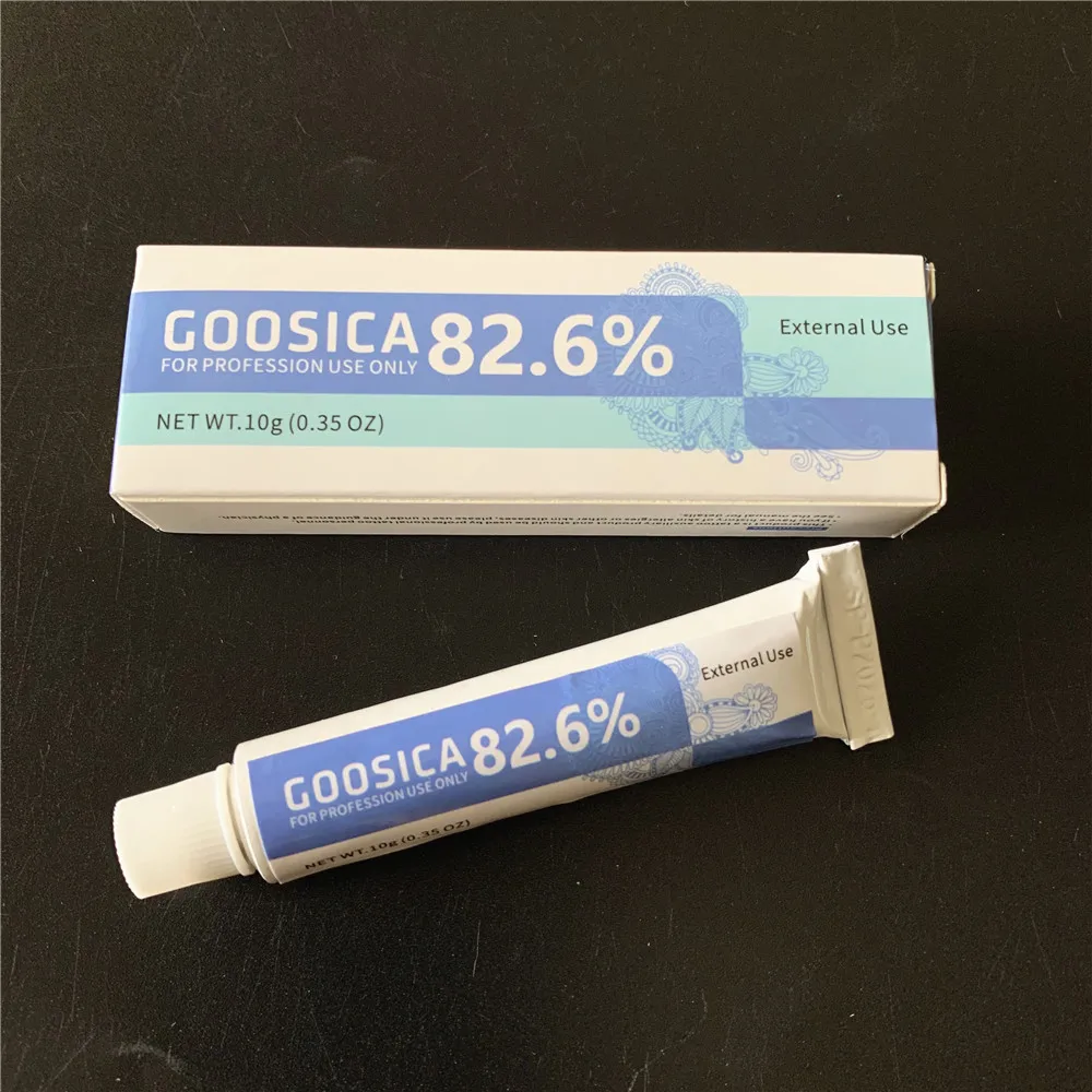 Tatuaje Goosica 82.6% crema rosa antes de maquillaje permanente Microblading cejas labios piel corporal 10g