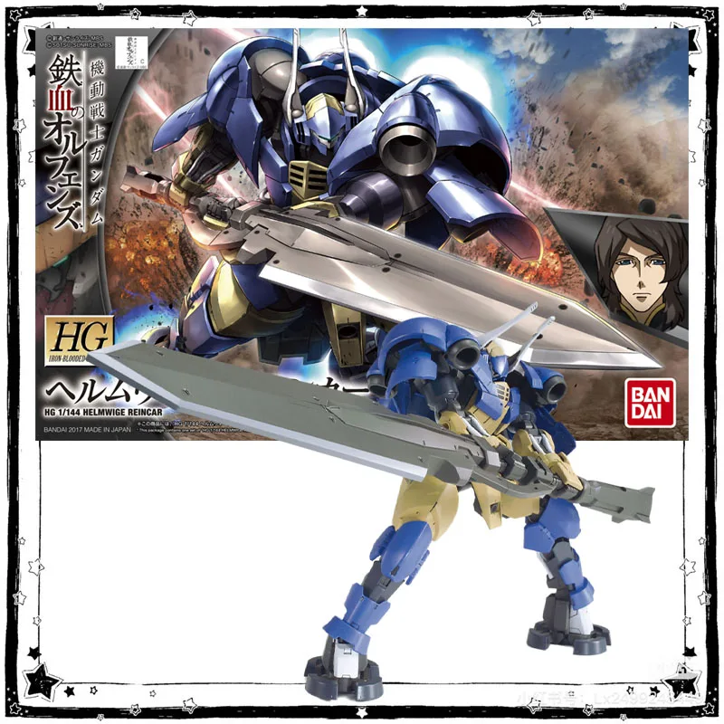 

In Stock Bandai Gundam Model Kit Anime Figures HG IBO 1/144 Helmwige Reincar Anime Action Figure Collection Assembly Model Toys