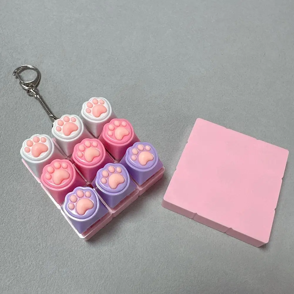 Toetsen Knop Keycap Fidget Sleutelhanger Decompressie Sleutelhanger Stress Vinger Toetsenbord Caps Speelgoed Gadget Geef de tijd voor volwassenen