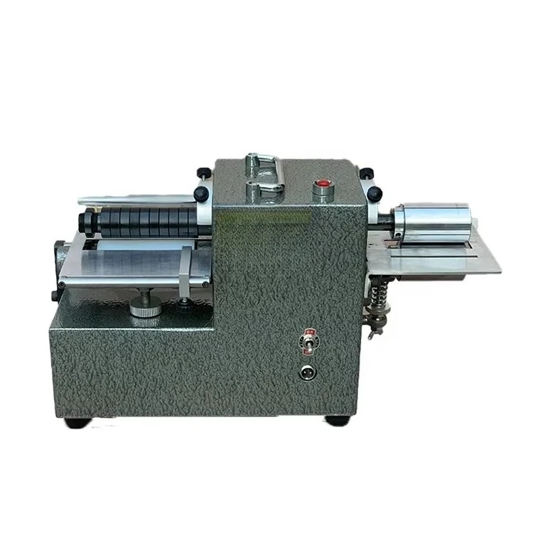 

Factory Direct 12CM Mini Leather Desktop Strip Cutting Machine and Belt Iining Laminating Machine