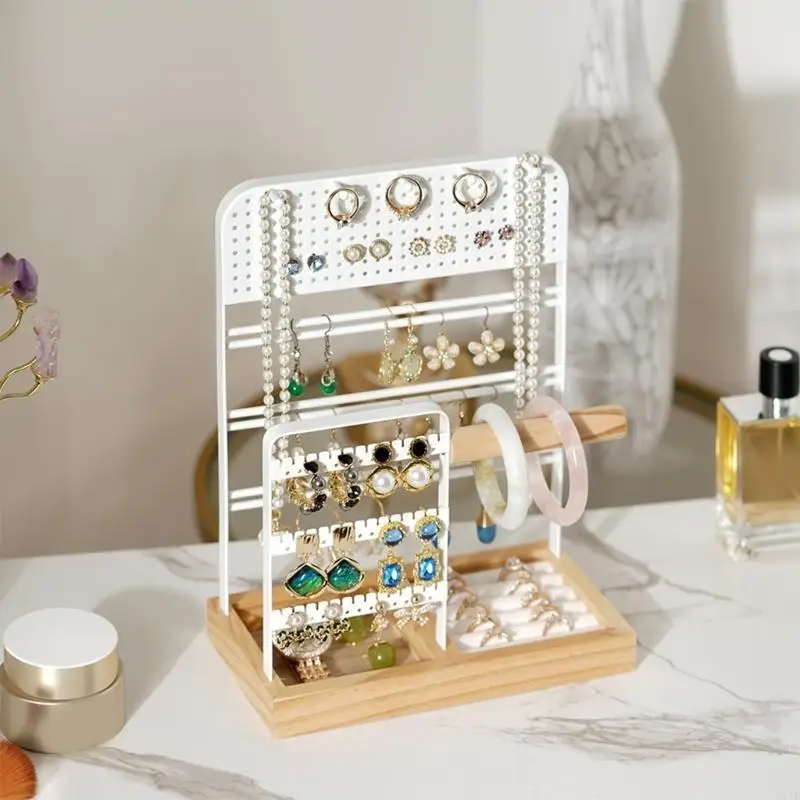 

Fashionable Necklace Display Stand with Multiple Slots Handy Jewelry Rack