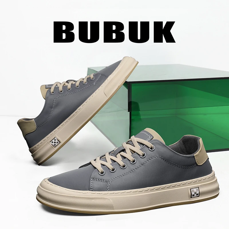 Men's Pu Low-Top Sneakers, Lightweight and Versatile Casual Shoes, Suitable for Daily Commuting, Work, and Walking Around, Men's Flat-Soled Trendy Shoes