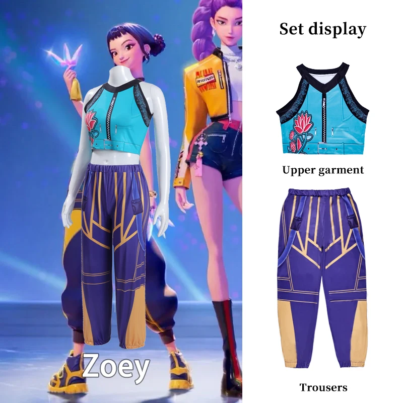 2025 فيلم جديد K-Pop ميرا رومي زوي الصيادين تأثيري حلي هالوين كرنفال شيطان المرحلة ثلاثية الأبعاد نمط مطبوع لعب الأدوار الملابس