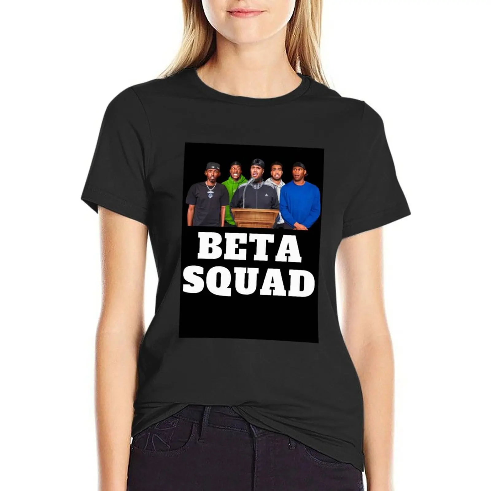 

Beta Squad T-Shirt funny summer top animal print blanks workout t shirts for Women
