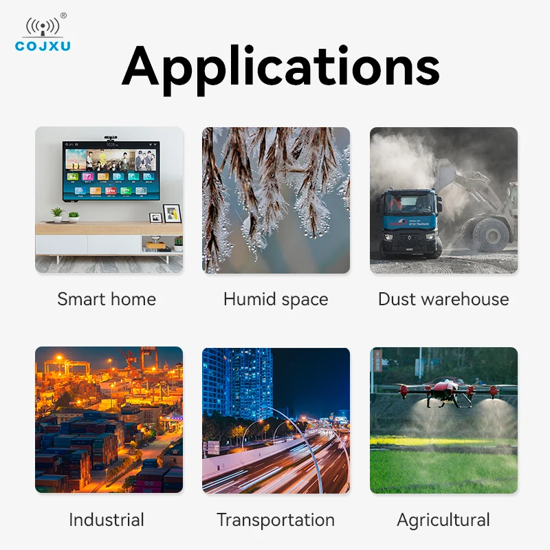 Drahtloses Datenübertragungsmodul 868 MHz 915 MHz COJXU E49-900T20D 20 dBm SMA-Antennen-DIP-Funkmodul mit geringem Stromverbrauch