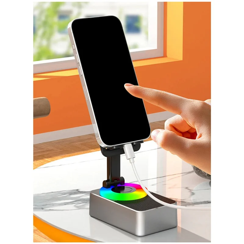 

SQPP-3X 3-In-1 Mobile Phone Holder, Audio Power Bank, Bluetooth Call Speaker, Multi-Function Foldable Rotating Desktop,Gray