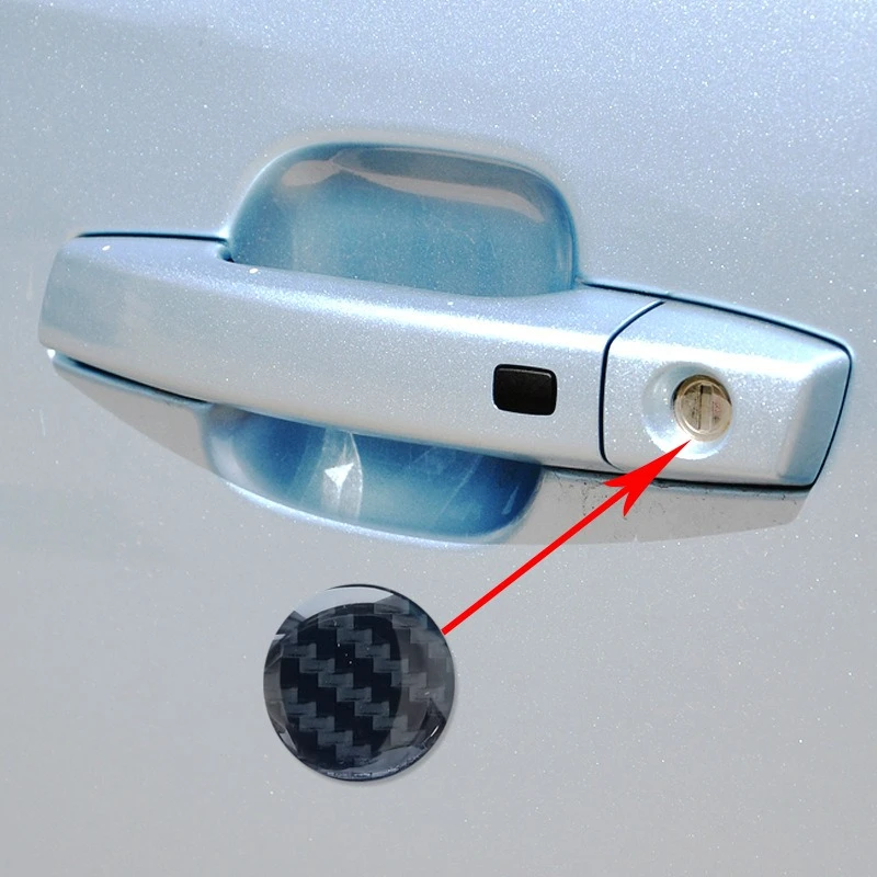 4pcs/set Car Door Keyhole Cover Sticker  Car Door Lock Keyhole Protection Stickers  Car Decals Auto Accessories Universal