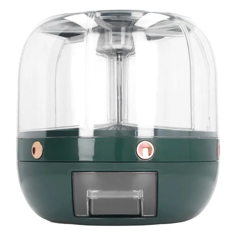 【Big Deal】Multipurpose Food Grain Storage Container 3.5Kg Capacity-Rice Dispenser, 360 Degree Rotation, Proof And Waterproof(Gre