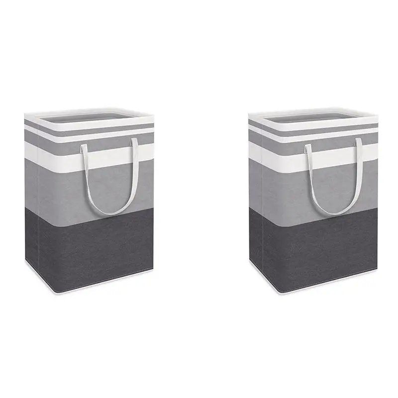 HLZS-2X 75L Laundry Basket Bag,Waterproof Washing Baskets,Collapsible Laundry Hamper With Extended Handles For Clothes ,A
