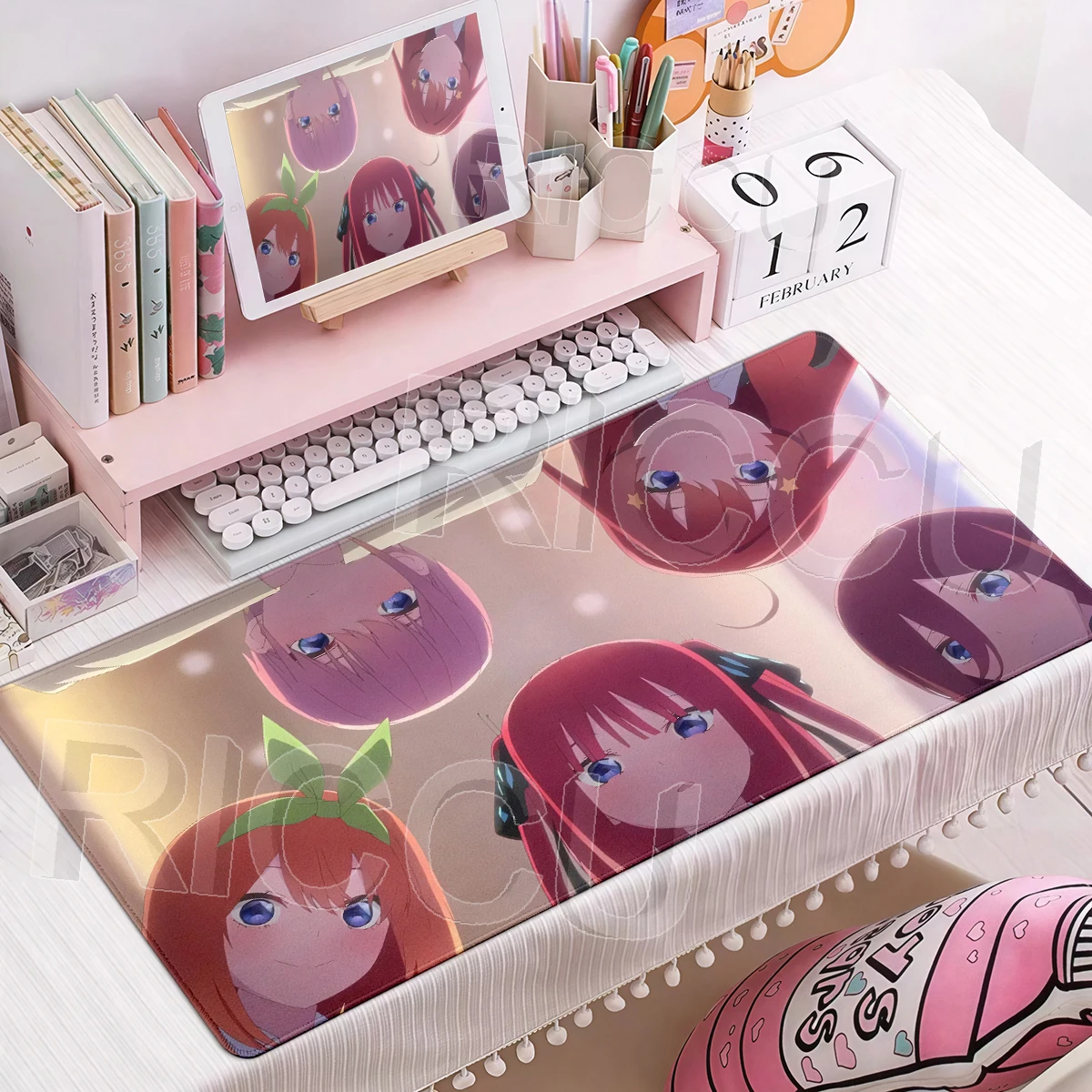 Cute Anime Girl The Quintessential Quintuplets Mouse Pad Desk Mat Non-Slip Rubber Gaming Keyboard Pad Laptop Office Accessories