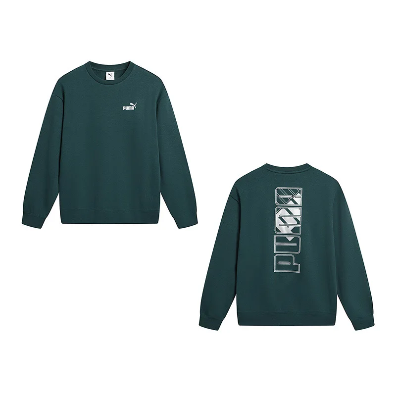 

Puma Green Мужская и женская спортивная одежда Повседневная вязаная толстовка с круглым вырезом 63467575