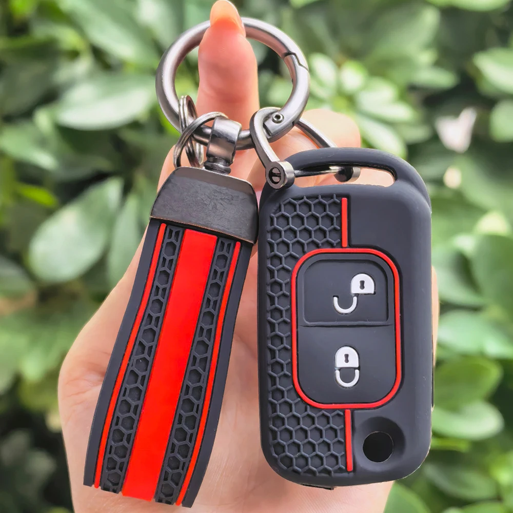 Silicone Cover Key Case Remote Shell for Mercedes Benz W163 W168 A170 W140 ML320 S280 SLK for Dodge Sprinter Holder Keychain Cap