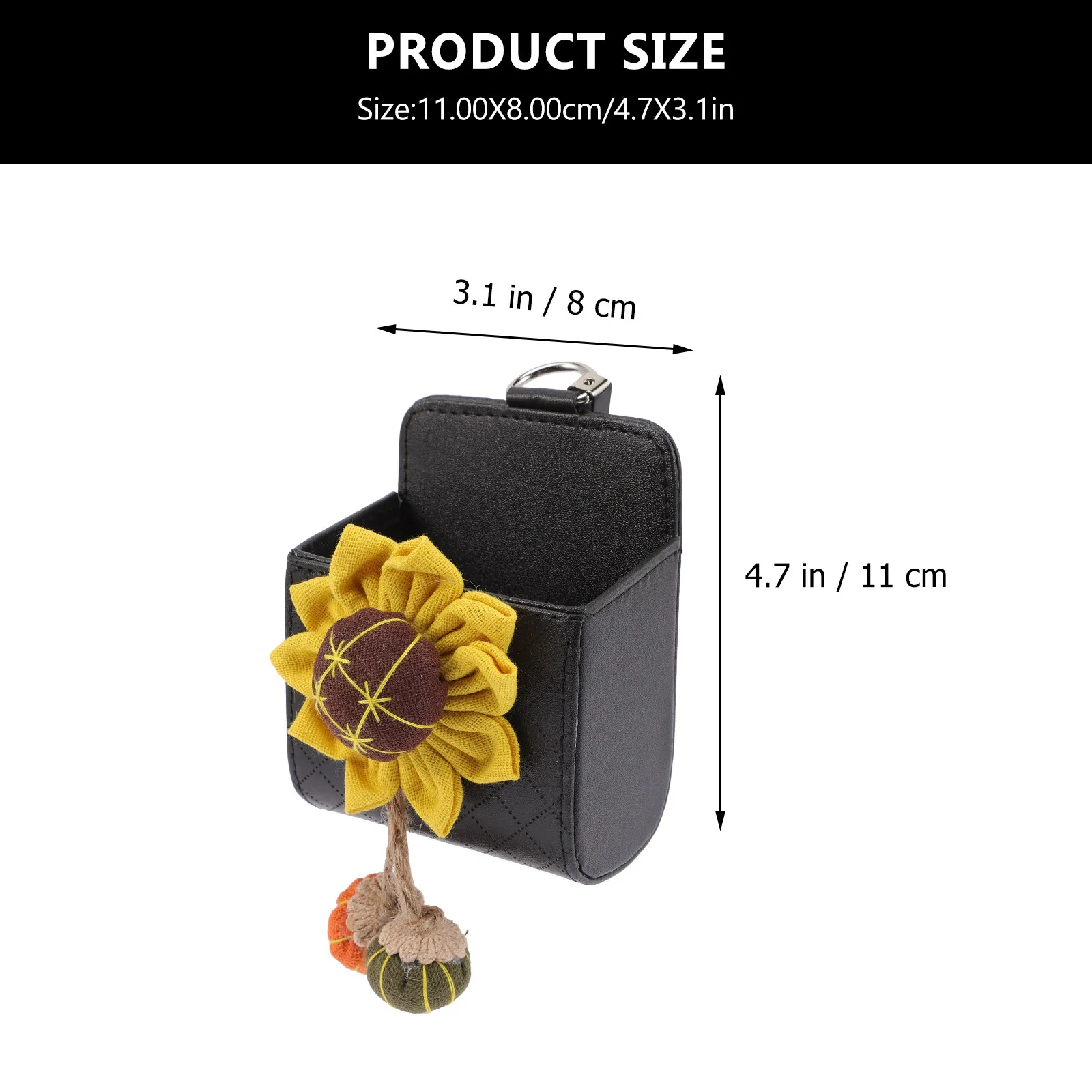 Hanging Car Air Vent Organizer Bag Compact Storage Pouch for Keys Phone Coins Sunglasses Pens Clutter Free Vehicle Interior
