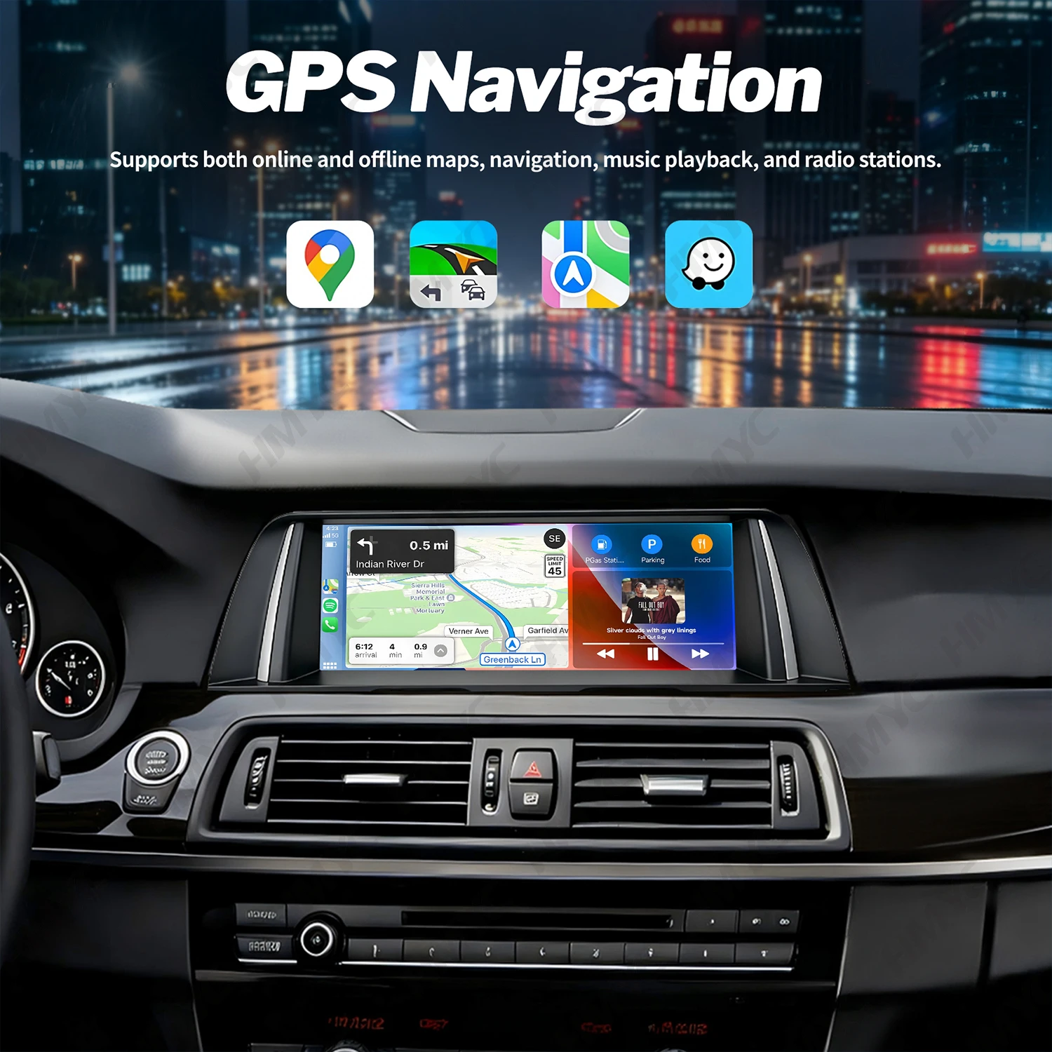 Immagine 6: Lettore multimediale touchscreen Linux da 10,25 pollici per BMW Serie 5 F10/F11 2011-2012 CIC Wireless Carplay Android Auto GPS Navigazione