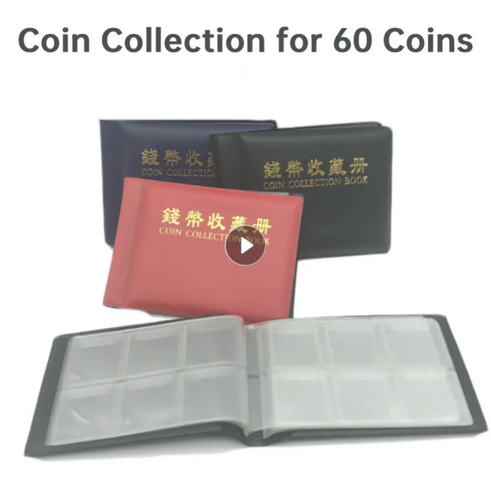 Collection Book Easy Extraction Portable Storage 4-color Scrapbook 3.5*3.5cm Portable Displayable Collecting Coin Holders