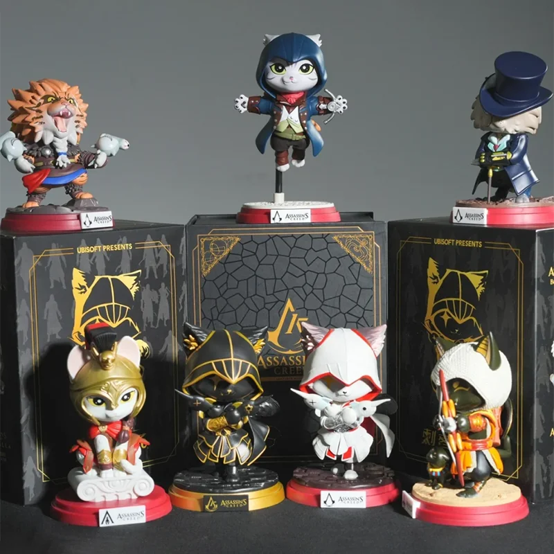 Super cute Assassin S Creed Blind Box Assassin Meow Seriestoys Mystery Dolls Cute Figure Room Decoration Christmas Gift Toys