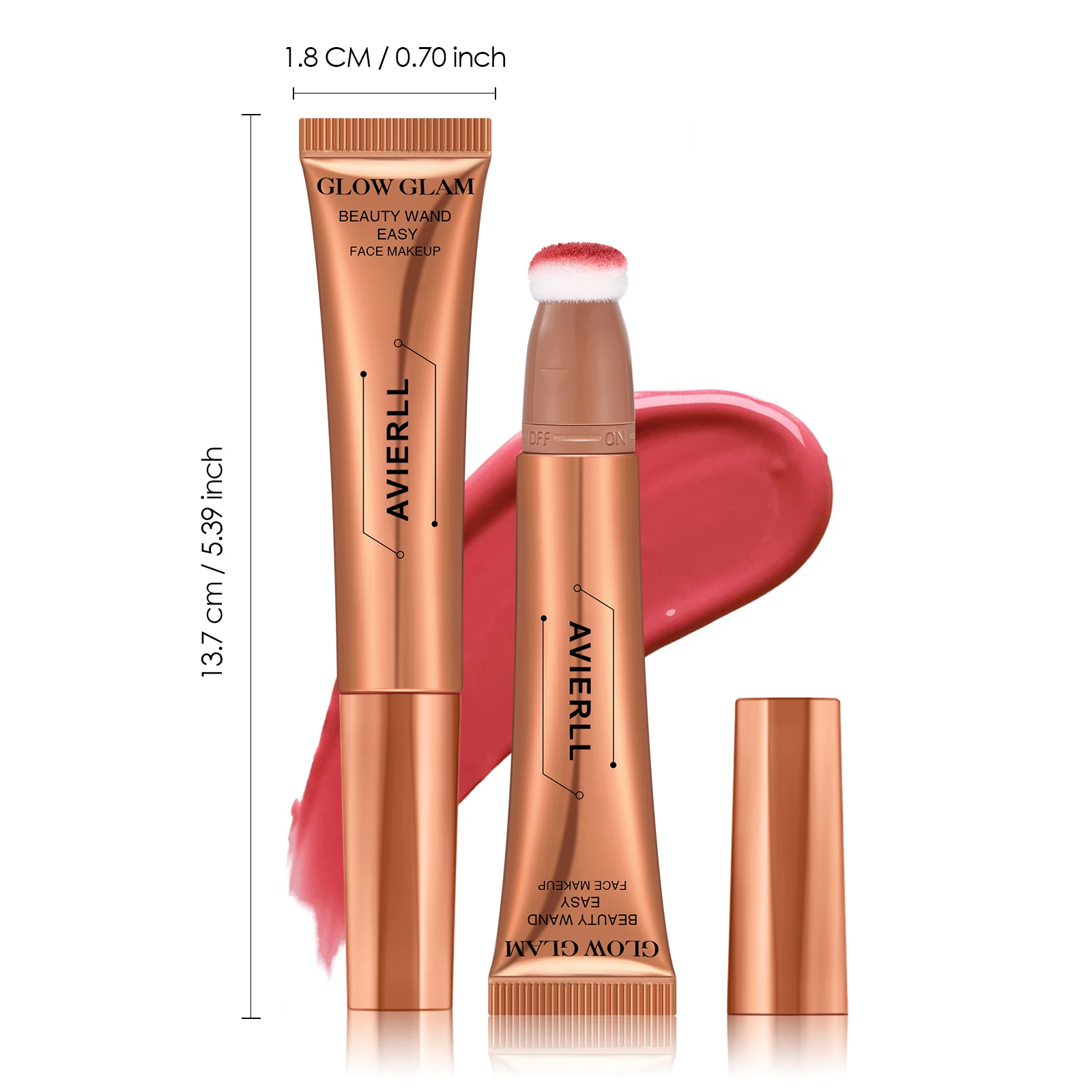 مكياج كريمي AVIERLL 3 في 1: هايلايت، كونتور، كونسيل - مرطب، مقاوم للماء ويدوم طويلاً للبشرة الخالية من العيوب 0.63 أونصة/1 قطعة #5