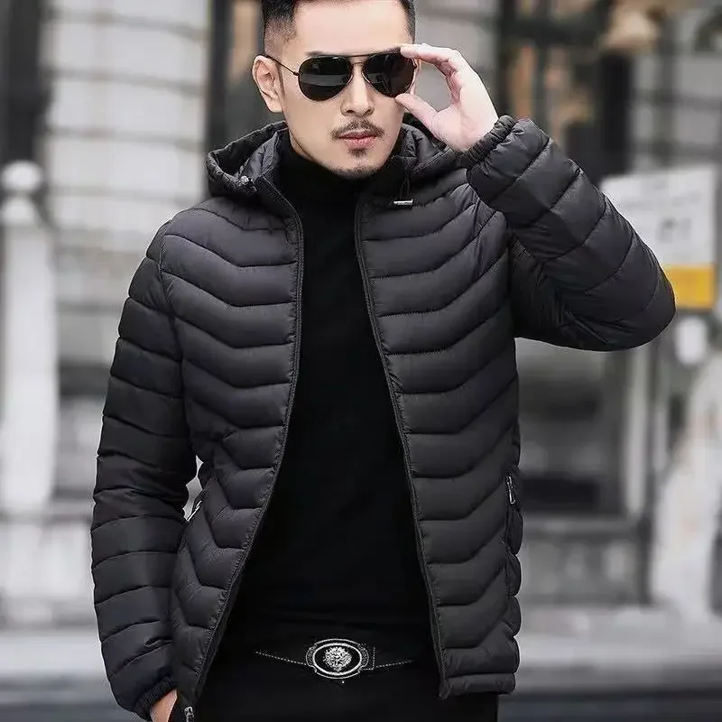 Padding Slim Fit Man Padded Coat Hooded Down Jackets for Men Lightweight Puffer Parkas Short Casual in Promotion Winter Clothes