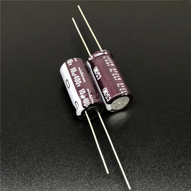 

20pcs 10uF 400V NICHICON CS Series 10x20mm High Ripple Current High Reliability 400V10uF Aluminum Electrolytic capacitor