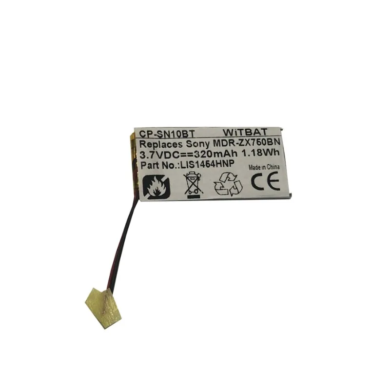 CP-SN10BT 320mAh 3.7V Headphone Battery for Sony MDR-ZX770BN Replacement Compatible Lithium‑ion Battery