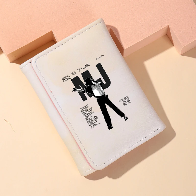 The King of Pop Moneybag Michael Jackson Wallet Women Men Short Purse MJ Moneyclip Fan Merchandise Card Holder Coin Pocket Gift