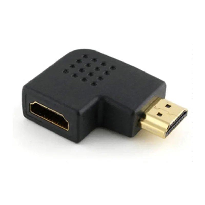 3PCS 90 Degree Right Angle HDMI Male to Female Adapter - Gold Plated Connector for PC/LCD Monitor/TV
