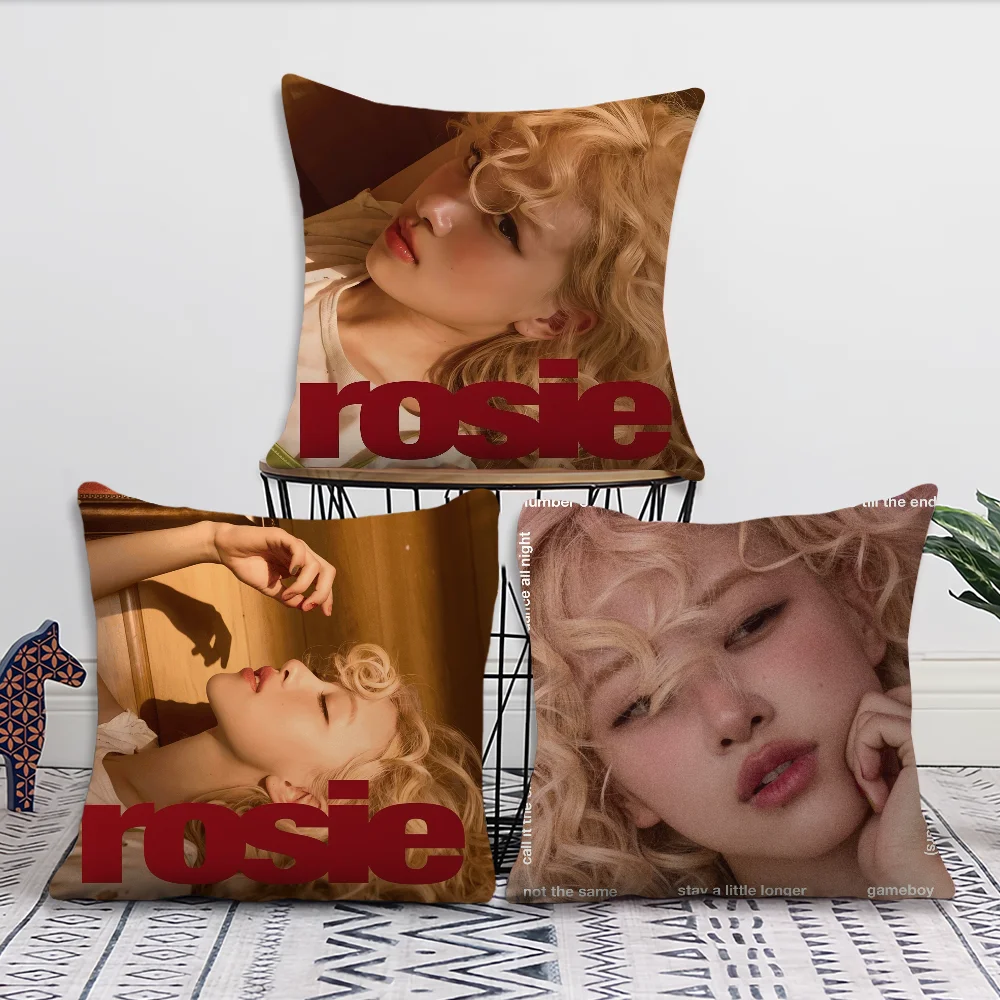 Kpop R-Rose Rosie New Album Pillow Case Home Sofa living Room Office Shop Cover Printing Comfort Decoration Nordic Simplicity