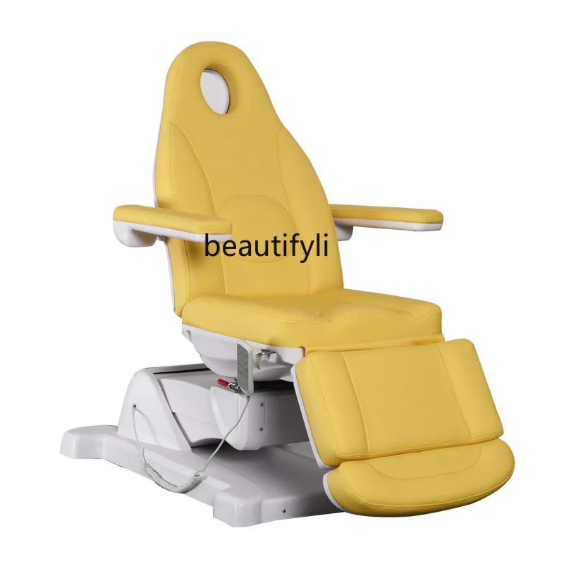 High-End Electric Folding Beauty Salon Special Tattoo Bed Split Leg Rotation Multi-Function Pedicure Chair