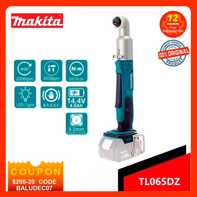 MAKITA Cordless Angle Impact Wrench TL065DZ Brushless Electric Wrench 12V Impact Driver Battery Not Include
