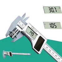 0-150mm LCD Digital Caliper Plastic Solar Vernier Caliper 6-Inch Electronic Depth Measuring Instrument Micrometer Ruler Gauge