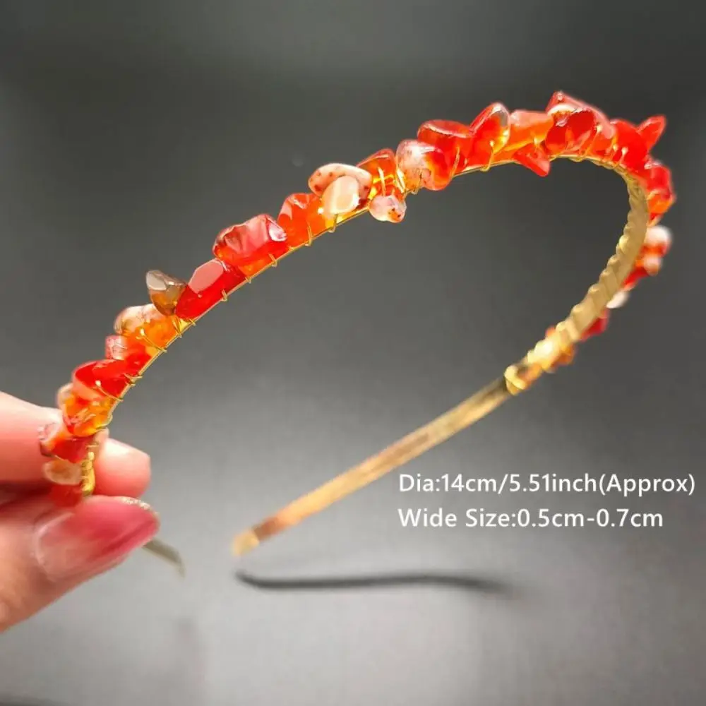 Colorful Jewelry Tiara Crown Rainbow Raw Quartz Crystal Headband Hair Hoop Fashion Hair Jewelry for Women - Image 6