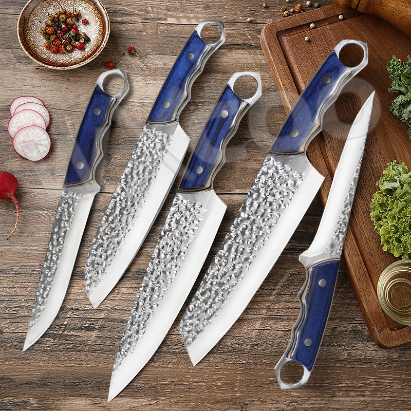 Butcher Knife Forged Boning Kitchen Knife Stainless Steel Meat Chopping Knives Chef Slicing Cutter Cleaver Cooking BBQ Tools