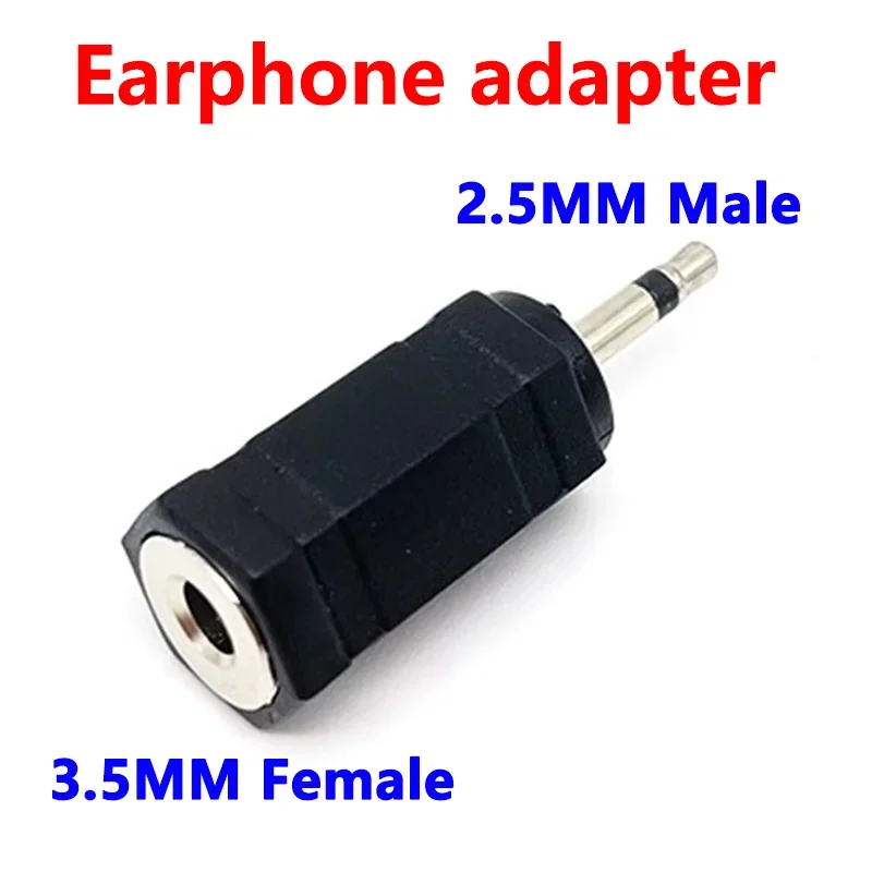 

5/20/100PCS 2.5mm Mono Jack Earphone Audio Converter Accessories Connector 2.5 Male To 3.5 Female Alloy Plug Adaptor Straight