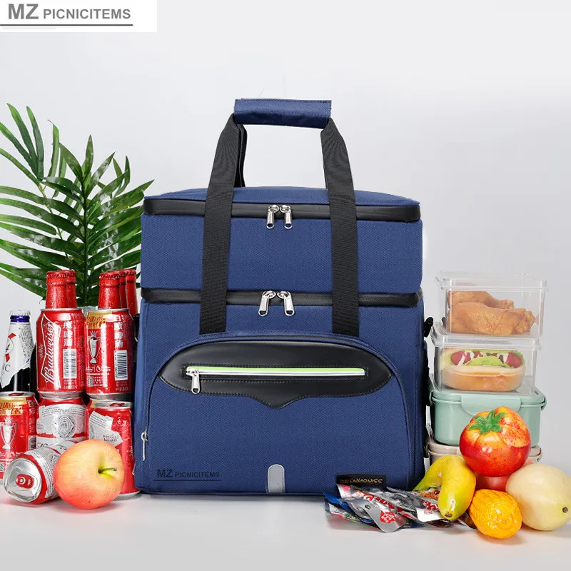 

Thermal Lunch Bags Picnic Insulated Cooler Handbag For Tableware Drinks Beer Food Storage Box Trips Accessories Outdoor Camping