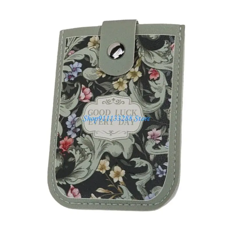 G88D Leather Card Organiser Water Resistant Card Case For School Office Travel Use