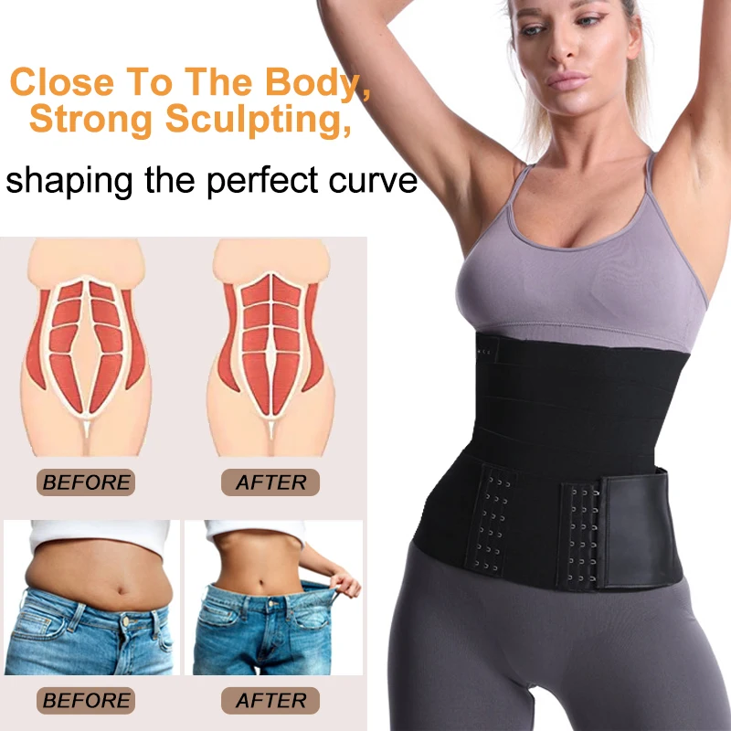 Snatch Me Up Bandage Shapewear Belt Tummy Wrap Trimmer Slim Loss Stomach Waist Wrap Hook Breasted Belt Waist Trainer Bodi Shaper