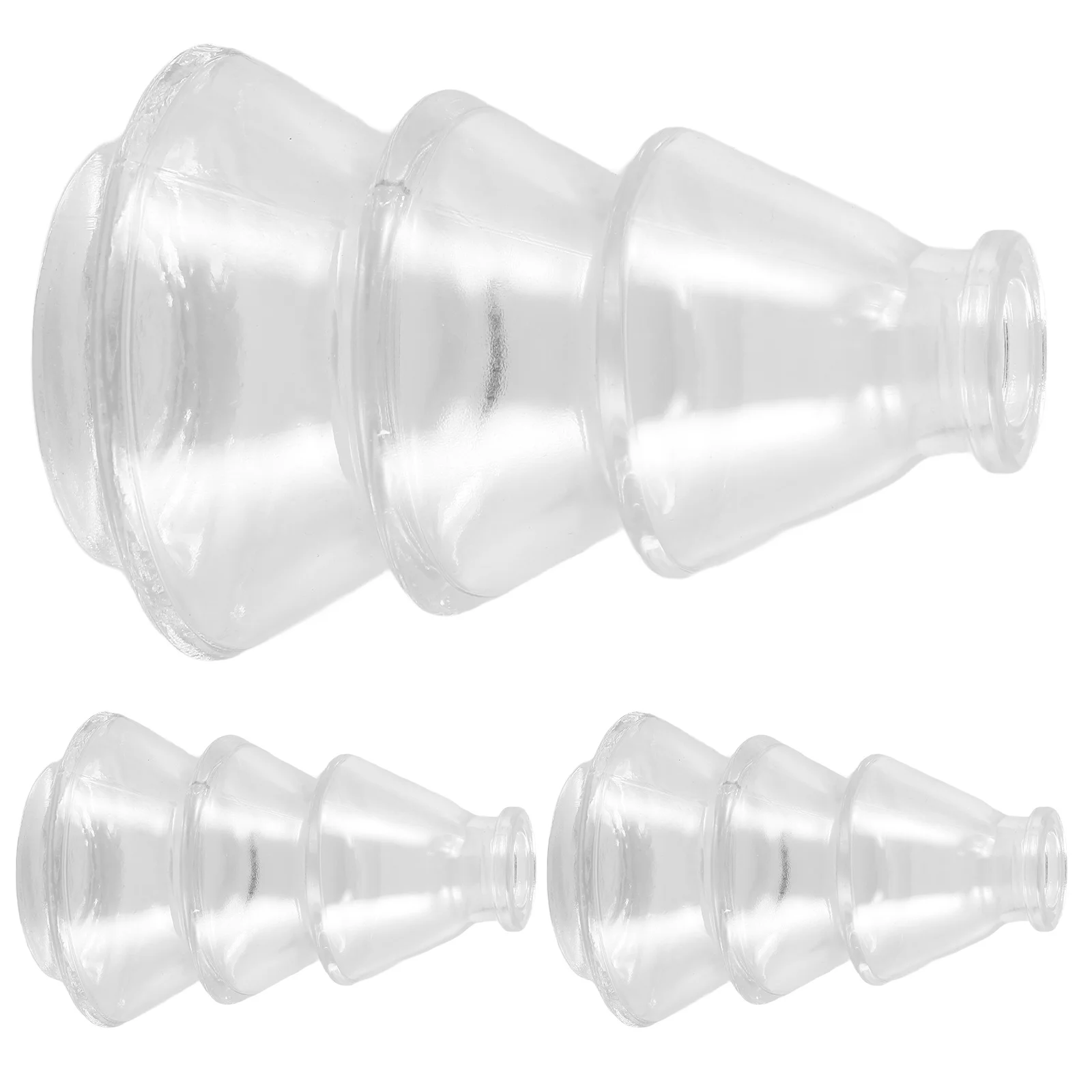 

3Pcs Glass Minimalist Hydroponic Vase Transparent Small Vases for Home Office Bedroom Interior Decor Cut Glass Vase