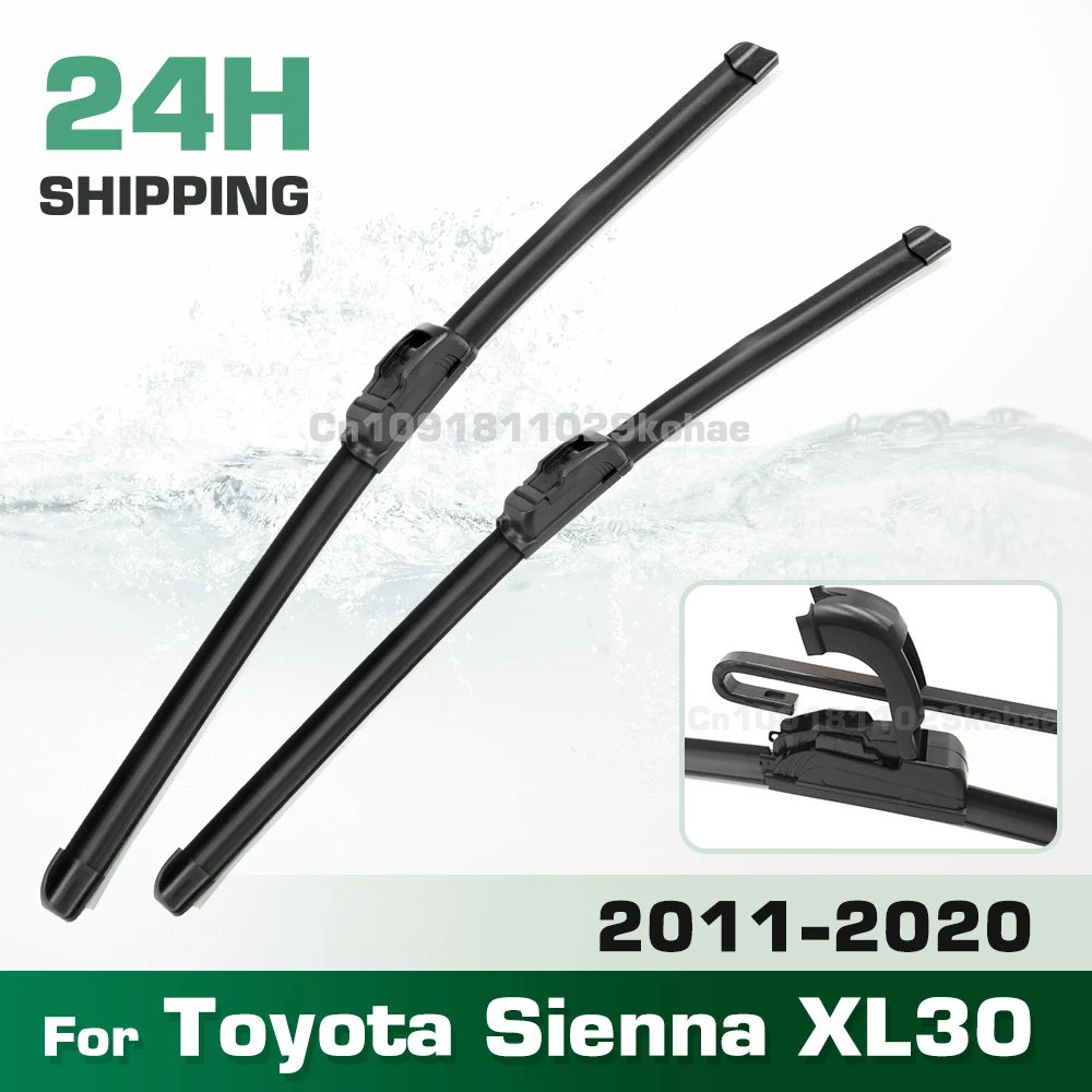 GREATROAD Wiper LHD&RHD Front Wiper Blades Set For Toyota Sienna XL30 2011 - 2020 Windshield Windscreen Window Brush 26"+20"