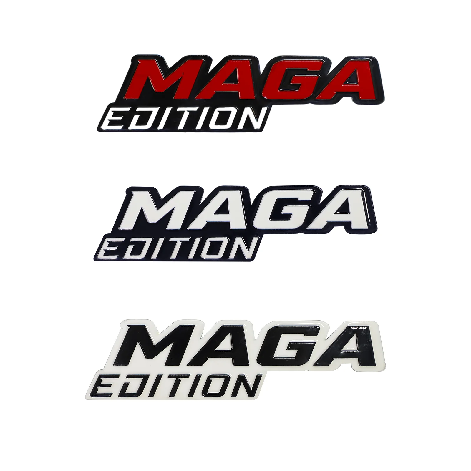 

1pcs 3D MAGA EDITION car emblems,decorative items.Suitable for decorating the rear side of cars,trucks,and SUVs,waterproof
