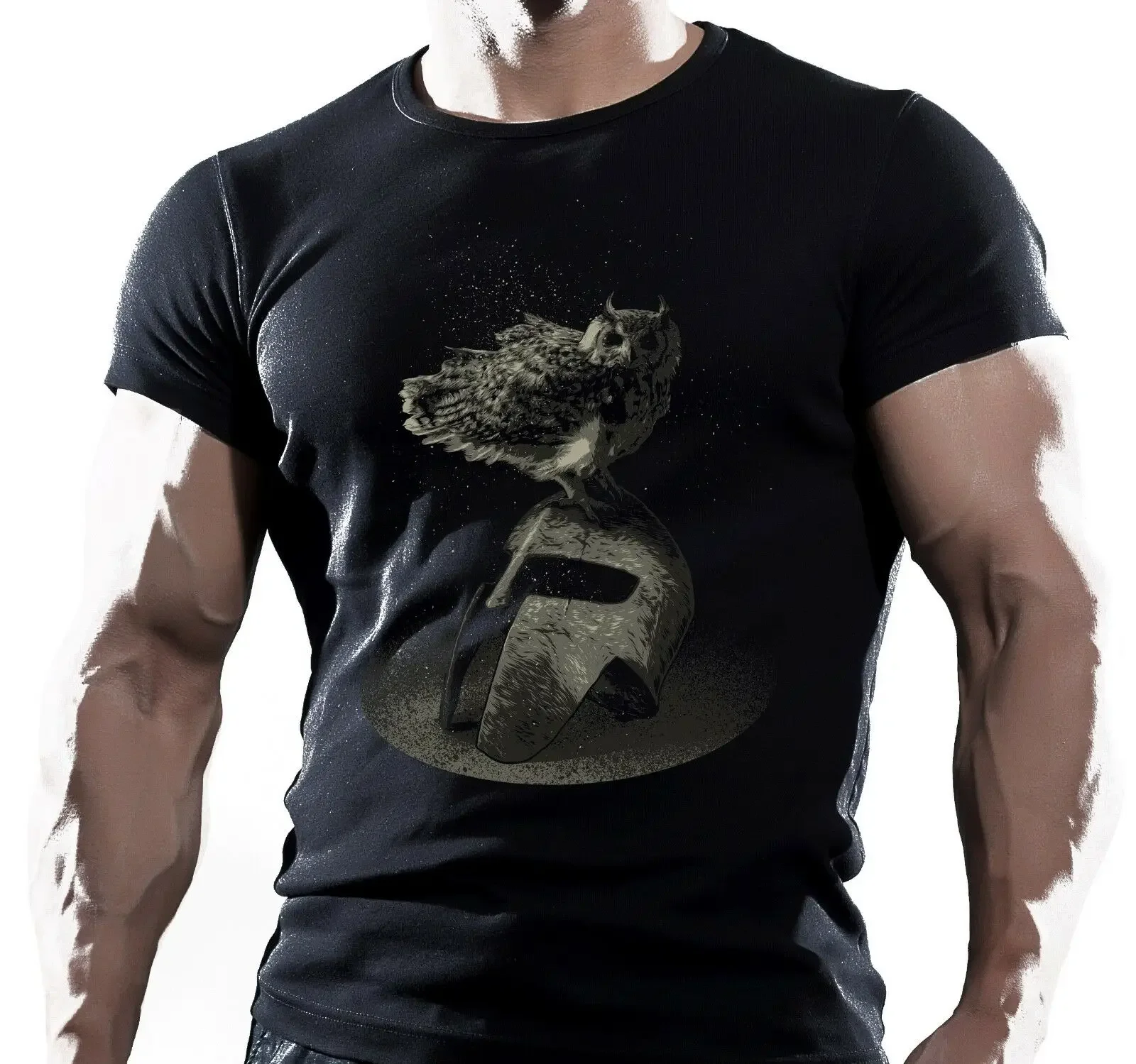 

Spartan Helmet Owl MMA Bodybuilding Gym Motivation Training T-Shirt. Summer Cotton O-Neck Short Sleeve Mens T Shirt New S-3XL