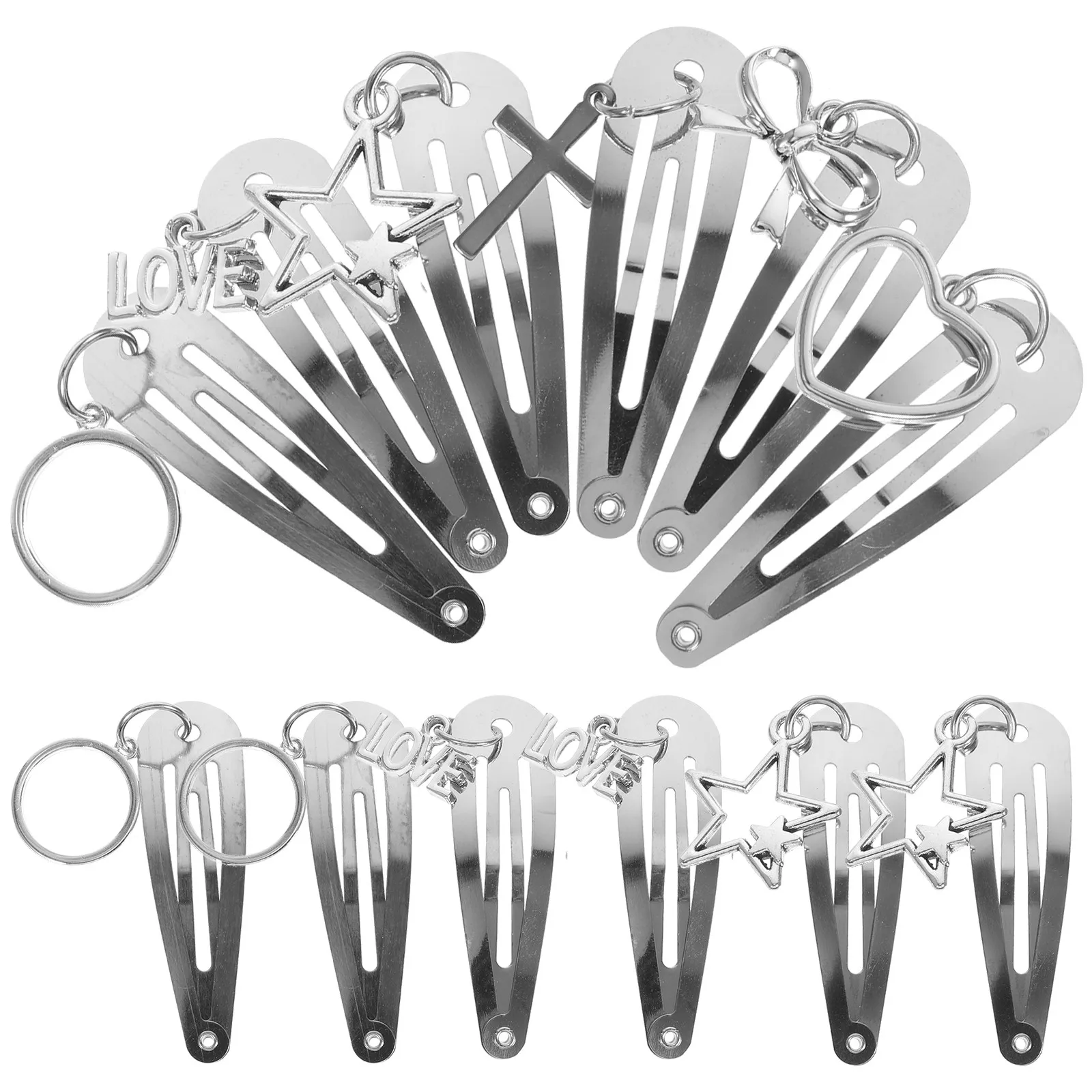 

12Pcs Heart Hair Clips for Women Barrettes Stylish Durable Accessories Party Hairstyling Decoration Heart Hair Clips