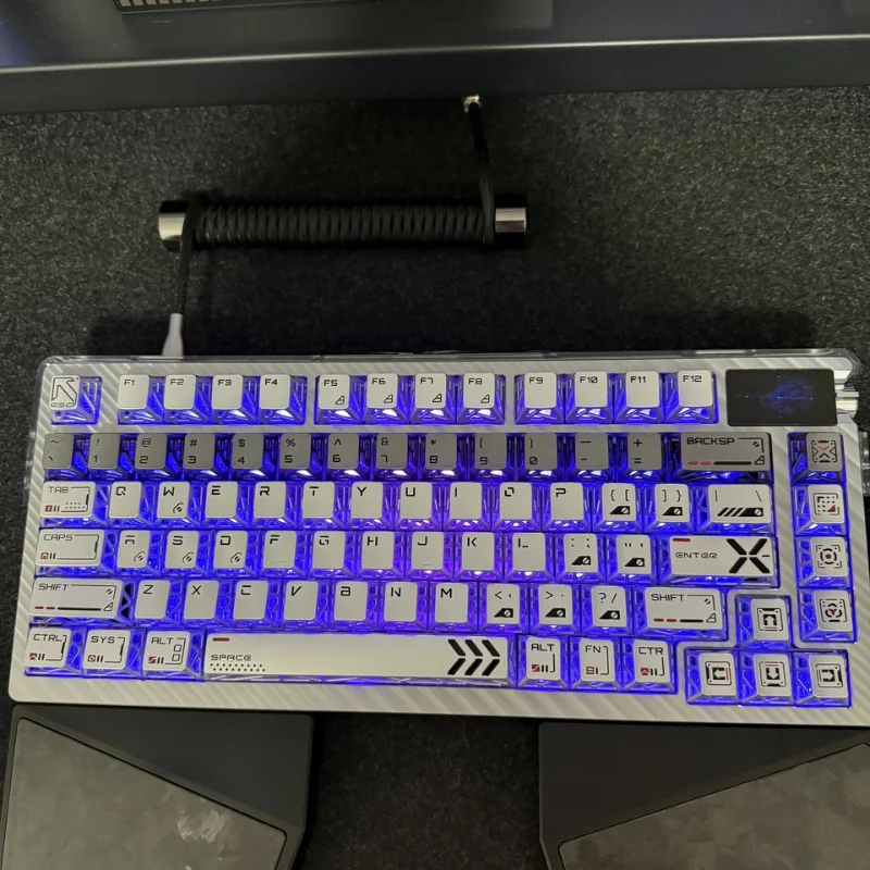 Space Outpost Station CNC Metal Keycap Custom Cherry Profile Hollow Transparent Point Key Caps MX Switch for Wooting60 ROG Ex Se